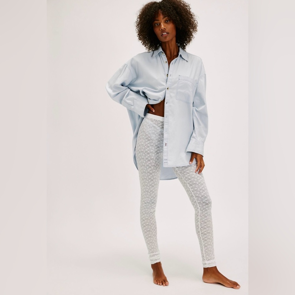 Free People Hello Gorgeous Leggings Ivory